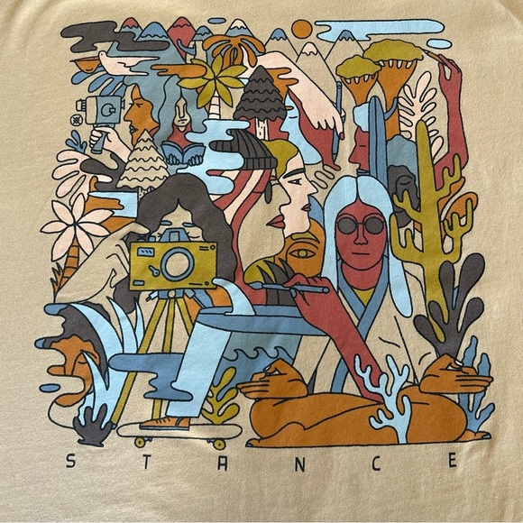 Stance | The Crew Tee- Graphic Yellow T-Shirt - Picture 7 of 9
